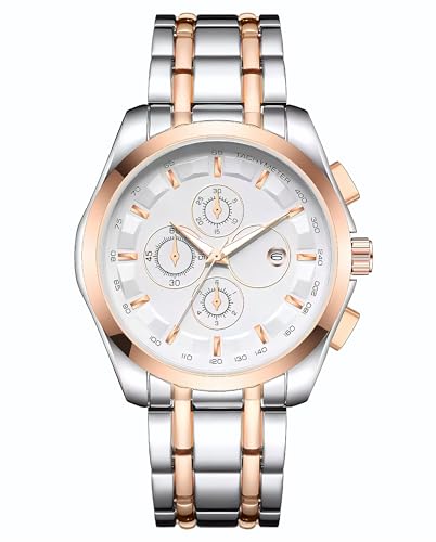 Dsales Analog Luxury Date Functioning Stainless Steel Chain Analog Wrist Watch for Men