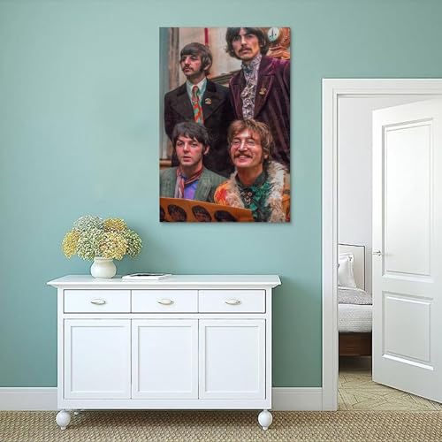 LUISAS Poster vintage des Beatles sur toile – Impression d’art moderne pour chambre à coucher – 30 x 45 cm - Les Beatles, Paul McCartney, John Lennon, RIngo Starr, George Harrison LUISAS Poster vintage des Beatles sur toile - Impression d'art moderne pour chambre à coucher - 30 x 45 cm – Image 5