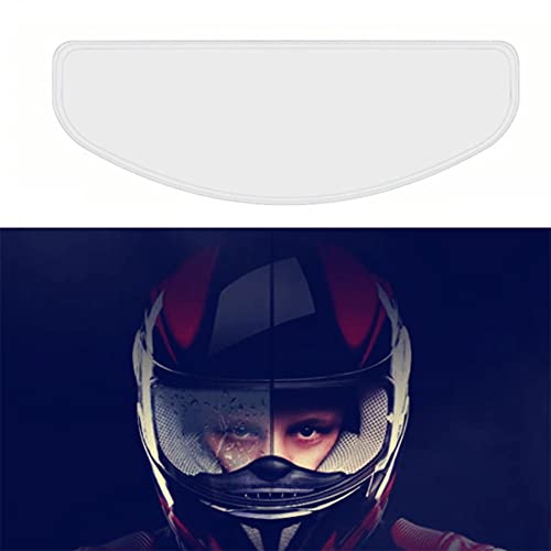 Riloer Motorcycle Helmet Anti-Fog Film, Clear Rainproof Fogproof PET Fog Resistant Helmet Visor Shield Film for Riding Safety Universal