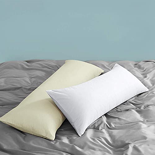 FLXXIE Body Pillow Cover - Super Soft Microfiber 20x54 Body Pillow Case - Envelope Closure, Wrinkle, Stain Resistant Ivory Body Pillow Cover, 20x54, Ivory