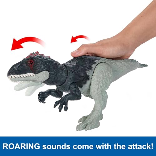 Attaque et son réaliste avec l'Eocarcharia Jurassic World Mattel - 4
