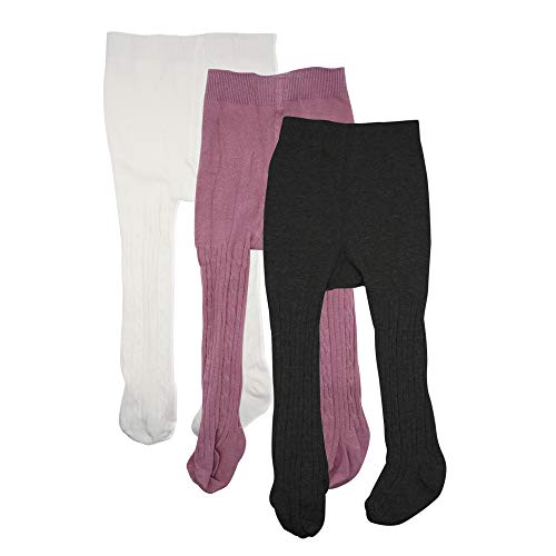 Image of Baby Toddler Girls Tights Seamless Cable Knit Cotton Leggings Pants Stockings for Infant Baby Girl