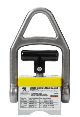 Magswitch 8100089 MLAY600 Lifting Magnet, 600 lbs Pulling Force, Steel Magnetic Lifter