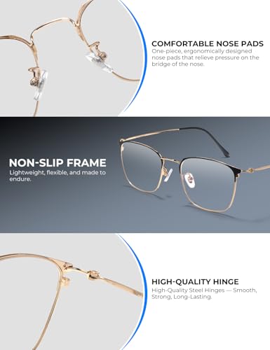 Image of ZanyLen Blue Light Blocking Glasses,Computer /Gaming /TV /Phones Glasses for Men /Women,Lightweight Titanium Frame