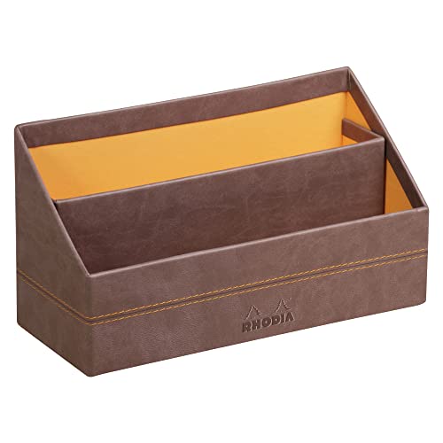 Clairefontaine Rhodiarama Porte-Courrier Italiano (Piel Sintética 25 X 10 X 14 Cm) Chocolate
