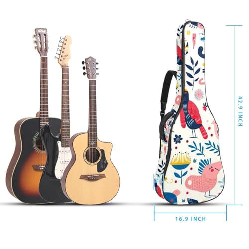 Sac guitare acoustique imperméable avec double poche et sangle dos - 5
