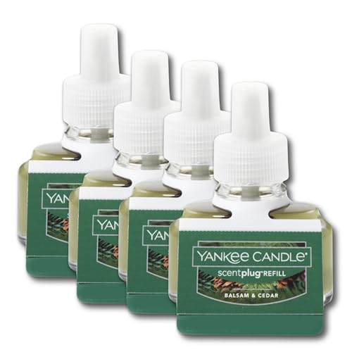 Yankee Candle ScentPlug Refill (2.5 Ounce (Pack of 4), Balsam & Cedar)