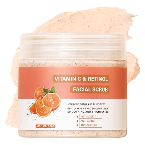 Face Scrub with Retinol and Vitamin C Facial Exfoliator Facial ...