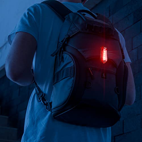greate® LED Blinklicht Schulranzen - Leuchtclip klein, leicht & mit Klettband - LED Sicherheitslicht Schulranzen, Blink Licht, Licht Clip Kinder, Schulranzen Leuchtanhänger, Rucksacklicht Kinder