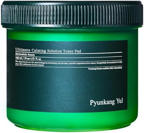 [PKY] Pyunkang Yul Ultimate Calming Solution Toner Pad for Sensitive Skin with Patented Ingredients, Intensely Calms & Soothes Redness with Cica & Tea Tree, Korean Skincare (70 Pads)