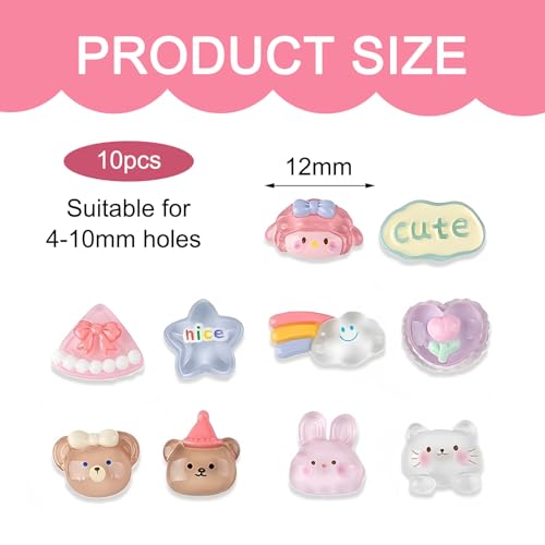 VYNZOR Schuhanstecker, 10 Stück Anstecker Schuh Charms cro für Clogs Schuhschmuck Schuh Charms Mädchen Frauen Männer und Kinder