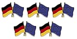  Yantec Pins 5er Pack Deutschland - Europa Freundschaftspin Flagge