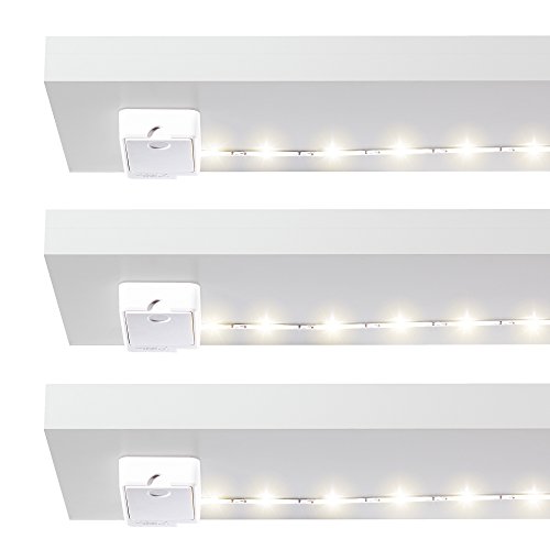 Luminoodle Click AA Battery Powered LED Push Lights - 3-Pack - for Kitchen
