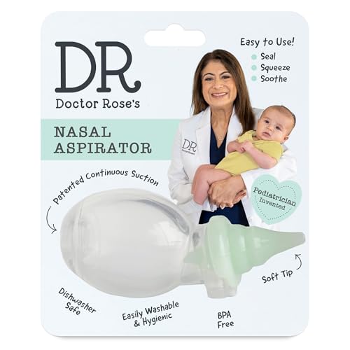 Image of Dr. Rose's Nasal Aspirator for Baby | Pediatrician Patented Dual-Suction Nose Cleaner for Baby (Pack of 1, 1, Count)