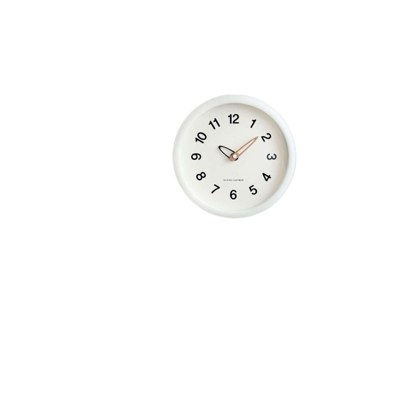 BDFJEDS Wall Clock 25cm Wall Clock Modern Silent Easy To Read Large Numerals For Office Study Room Farmhouse Kitchen Decoration(Beige)