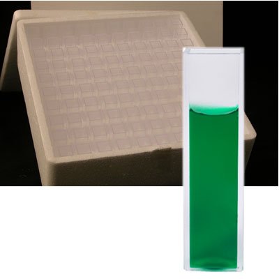 Azzota Polystyrene Disposable Vis Fluorometer Cuvette - 3.5ml, 100/pk