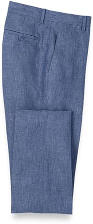 Paul Fredrick Mens Linen Chambray Twill Pants