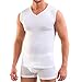 Produktbild HERMKO 3050 Herren Muskelshirt V-Neck aus 100% Bio-Baumwolle Atlethic Vest Unterhemd, Größe:D 5 = EU M, Farbe:weiß