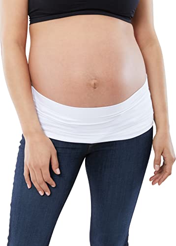 Ingrid & Isabel Basics - Bellaband - Belly Bands for Pregnant Women (M/L White) BP