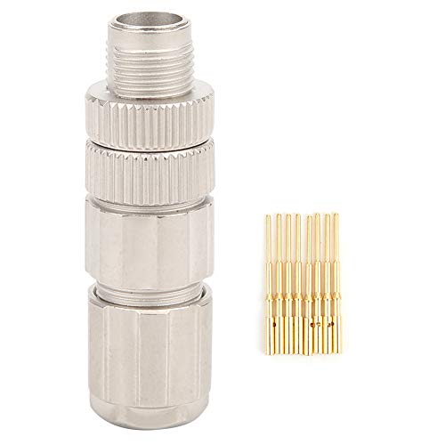 Connettore industriale M12 materiali ausiliari elettrici connettori industriali Parti e componenti per casse acustiche Connettori con codifica X 8 conduttori 8 pin Maschio per Ethernet All Metal