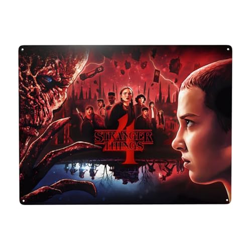 ストレンジャーシングス 映画 ポスター5 メタルプレート ブリキの絵 ブリキ看板 壁の装飾 金属鉄板ポスター アートパネル 壁掛け 装飾小物 玄関に飾る 壁ポスター カフェ 居酒屋 屋内用 鉄絵画 30X40cm