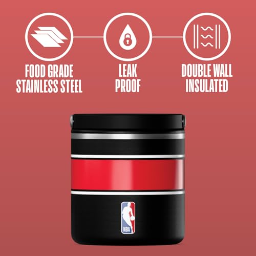 Image of Hydrapeak x NBA Officially Licensed Atlanta Hawks 25oz Stainless Steel Vacuum Insulated Thermos Food Jar with Handle, Wide Mouth Leak-Proof Soup Thermos for Adults, 10 Hours Hot and 16 Hours Cold