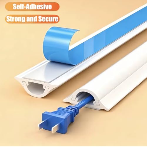 Cubrecables de PVC suave para piso, autoadhesivo, cubre cables para evitar tropiezos (43 x 15 mm) miniatura 6