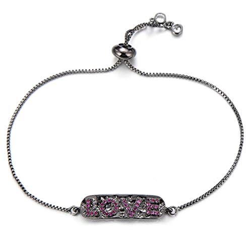Breloque zircone cubique romantique pour bracelet de couple