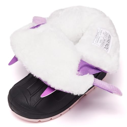 Women's Waterproof Winter Snow Boots - Warm Fur Lining, Slip-On Ankle Booties, Lightweight & Non-Slip (US Size 9, Purple) - View #4