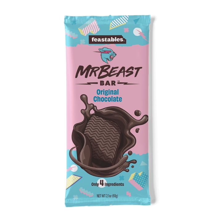 Image of Feastables Mr. Beast Bar Chocolate Bar, 60 Gram (Original Chocolate)