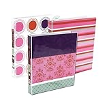 Wilson Jones Workstyle Simply Posh Binder, Round Rings, 1 Inch, Customizable, Assorted Designs (design may vary) (W31608)