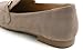 FEVERSOLE Women's Fashion Trim Deco Loafer Flats Dark Taupe Faux Suede Size 7.5 M US