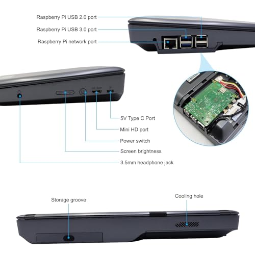 Image of ELECROW CrowPi2 Laptop Kit for Raspberry Pi 5, 8GB