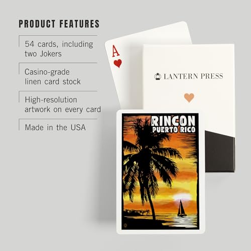 Lantern Press Rincon Puerto Rico naipes Poker 52 u. miniatura 3
