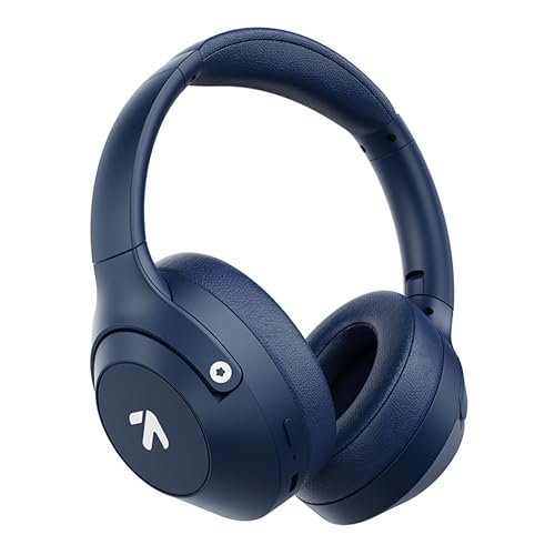 Image of GOBOULT Flex Over Ear Bluetooth Headphones with 80H Playtime, 40mm Bass Drivers, Zen ENC Mic, Type-C Fast Charging, 4 EQ Modes, BT 5.4, AUX Option, 60ms Low Latency (Royal Blue)