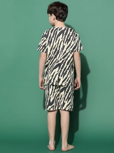Image of Li'l Tomatoes Boys 100% Cotton Night Suit | Summer T-Shirt & Shorts Sleepwear Set | Soft & Breathable | 7-16 Years