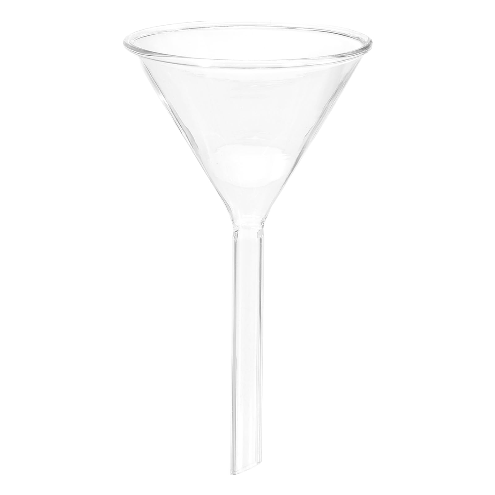 PATIKIL 100mm Imbuto In Vetro, Corto Gambo Scientifico In Vetro Borosilicato Spessa Parete Per Riempire Bottiglie Uso Casa Laboratorio Cucina
