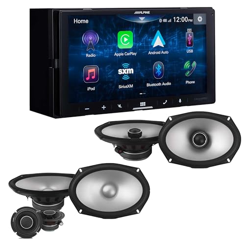 Receptor multimedia digital Alpine iLX-W670 con altavoces 6x9 miniatura 1