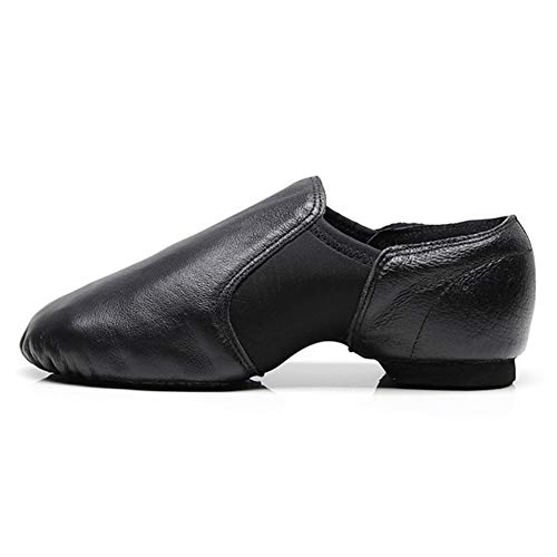 HROYL Boys and Girls Jazz Dance Shoes Slip and Elastic Child‘s Leather Jazz Dance Shoes,TJ-jazz-X0252
