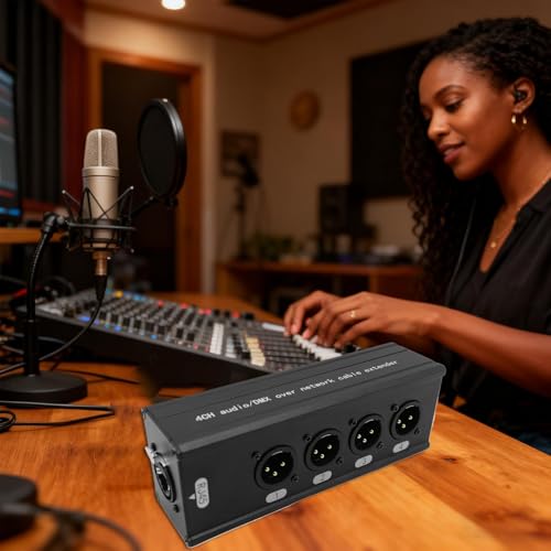 Genérico - Carcasa divisora de cable de 4 canales, accesorios para ordenadores de alta velocidad y estables, 4 canales conector RJ45, para equipos de audio de vídeo y oficina y sala de - imagen 2