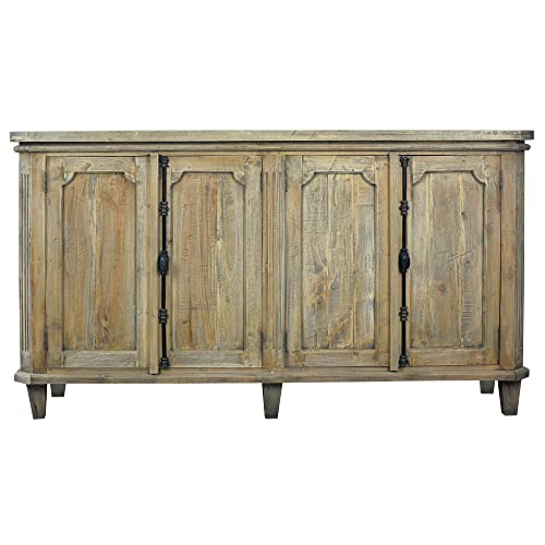 Sunset-Trading-Cottage-71-Panel-Door-Credenza-Driftwood-Brown-Solid-Wood-Fully-Assembled-Cabinet-Sideboard Sunset Trading Cottage 71 Panel Door Credenza Driftwood Brown Solid Wood Fully Assembled Cabinet Sideboard