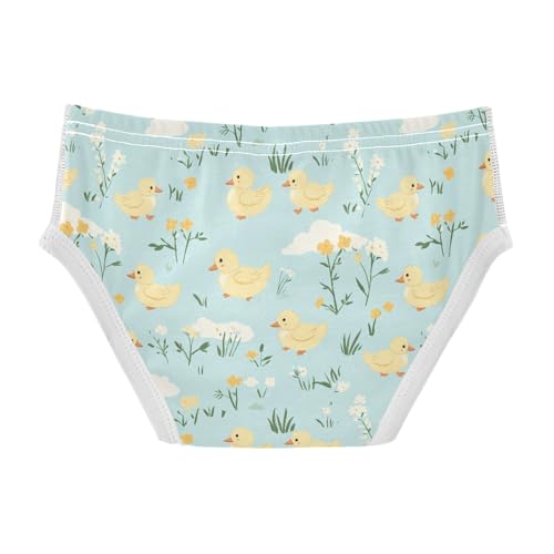 Yellow Duck Floral Boys' Underwear 100% Cotton Boys' Briefs Soft Toddler Underwear2