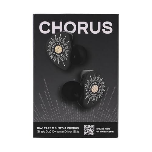 Image of Linsoul Kiwi Ears x B Media: Chorus Dynamic Driver in Ear Monitor IEMs | with Powerful and Engaging Tuning, CNC Metal Faceplate, 2Pin Cable for Audiophiles Musicians, Black, Type-C with Mic