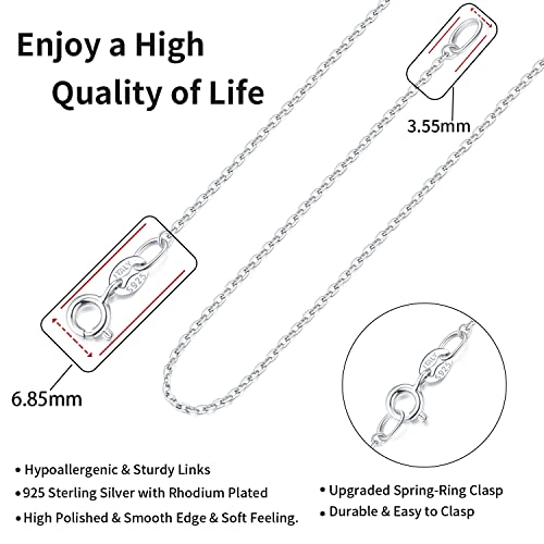 Jewlpire Solid 925 Sterling Silver Chain Necklace For Women thumb #2