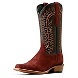 ARIAT Men's Futurity Time Cowboy Boot, Black/Mahogany Roughout, 10.5 Narrow