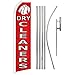 Dry Cleaners Swooper Feather Advertising Flag & Pole Kit - Perfect for Dry Cleaning Services, Laundromats