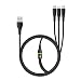 Produktbild Mcdodo Multi Ladekabel, mehrere USB Ladekabel Nylon geflochten USB Schnellladekabel Typ C/Micro USB Stecker für Phone X XR, Galaxy S9 S10,Huawei P30 P20 Tablets und mehr (1.2m Schwarz 3IN1 with LED)