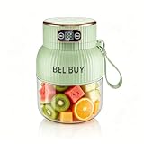 BELIBUY Portable Blender, 600ml(20oz), USB-C Rechargeable Cordless Personal Smoothie Maker, 10-Blade Mini blender for Juice & Shakes, BPA-Free, Ideal for Gym, Office, Travel