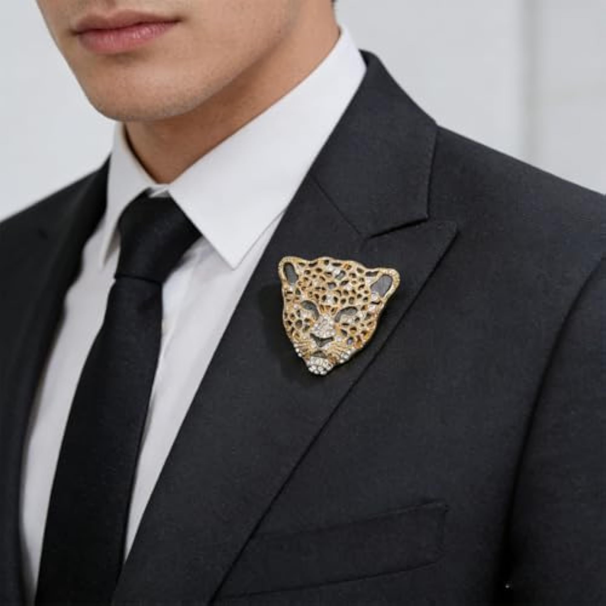 Gold Colour Brooch Lapel Pin for Men, Stylish Accessory