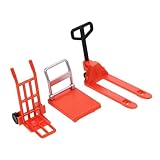 FIXOSHEE Miniatur Gabelstapler Spielzeug Mit Plattformwagen Und Handhubwagen Kindersicheres Modellspielzeug Für Baustellen Pädagogisches Ingenieurfahrzeug Spielzeug Für Junge Mädchen
